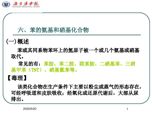 苯的氨基和硝基化合物