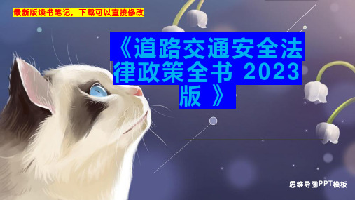 《道路交通安全法律政策全书 2023版 》读书笔记思维导图PPT模板下载