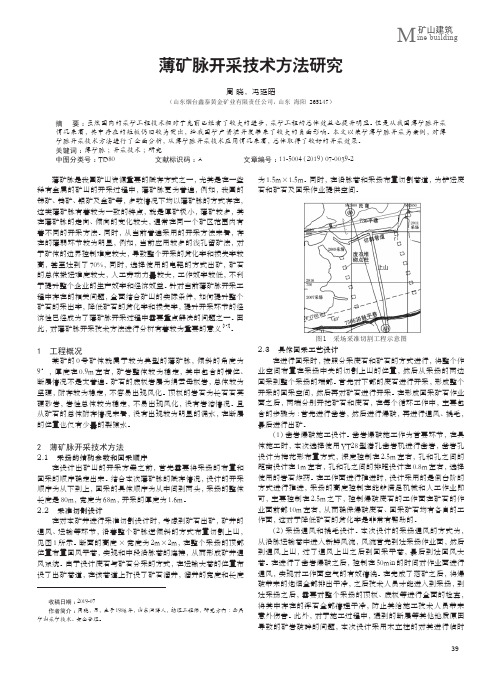 薄矿脉开采技术方法研究