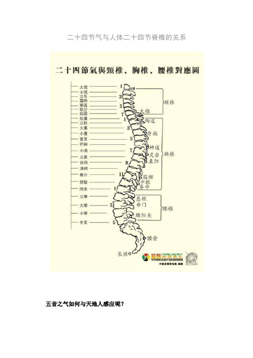 二十四节气与人体二十四节脊椎的关系