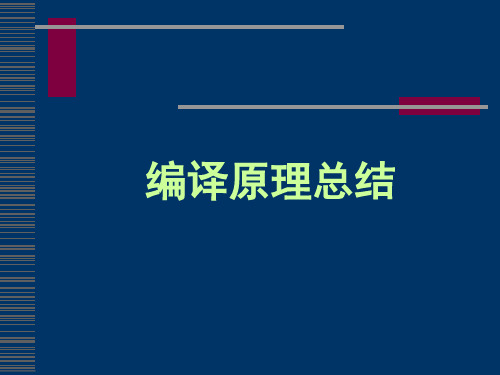 武汉理工大学-编译原理考试范围-中国好学长系列之小灰灰的爸爸