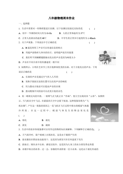 16—17学年上学期八年级物理独立作业14(无答案)