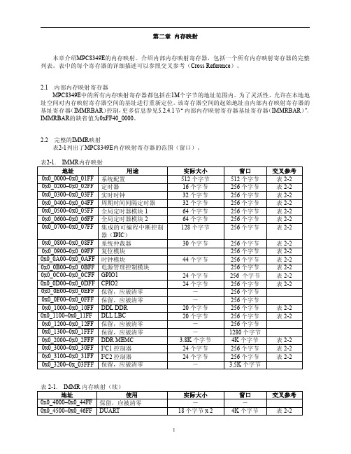 第2章_内存映射_mpc83xx中文手册