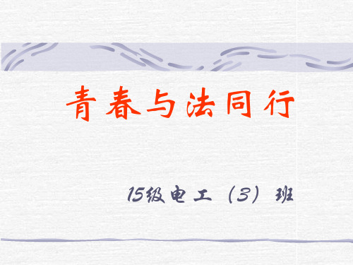 青春与法同行 PPT课件