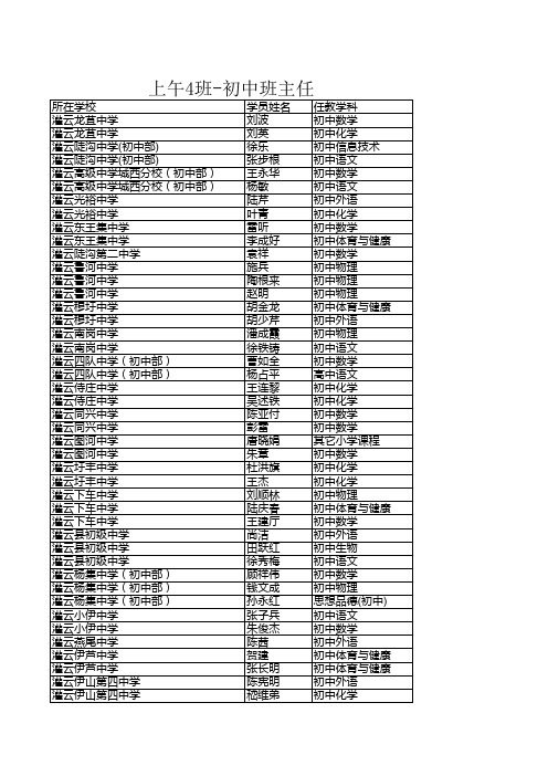 初中班主任