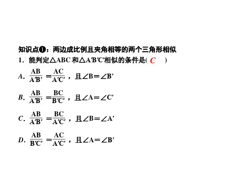 九年级数学上册第23章图形的相似23.3相似三角形第3课时相似三角形的判定定理23作业