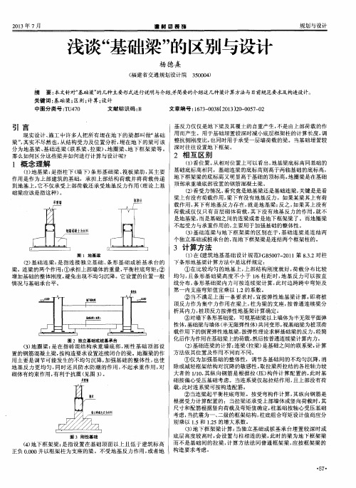 浅谈“基础梁”的区别与设计