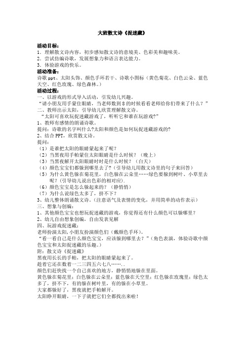 大班散文诗捉迷藏1