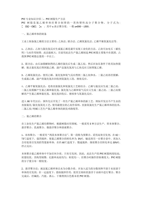 PVC专业知识介绍002：PVC树脂生产方法