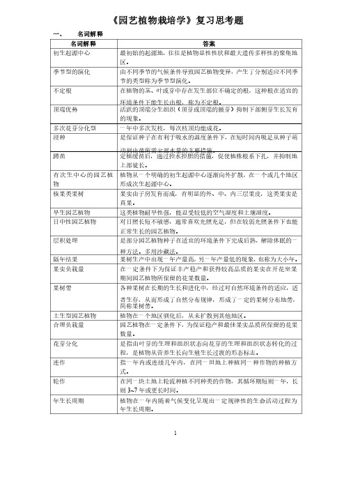 园艺植物栽培学复习思考题2019.05