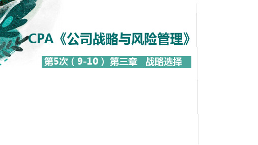 2020年注册会计师(CPA) 战略第5次