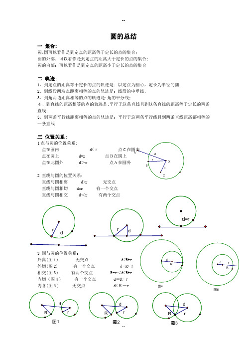 初中数学圆知识点总结