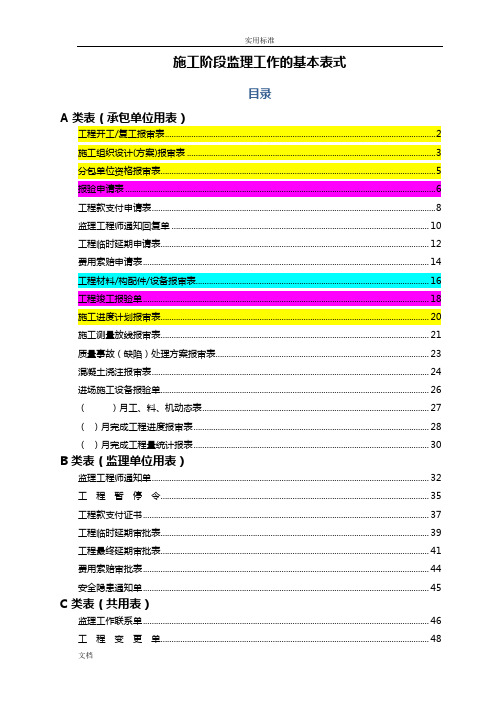 工程报验表格(全版)