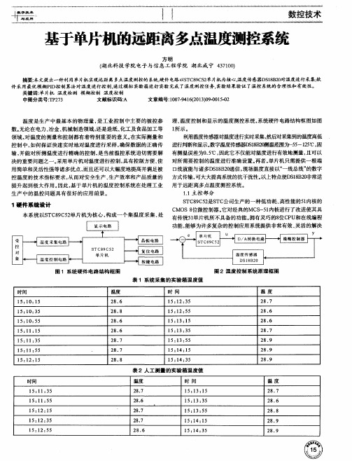 基于单片机的远距离多点温度测控系统