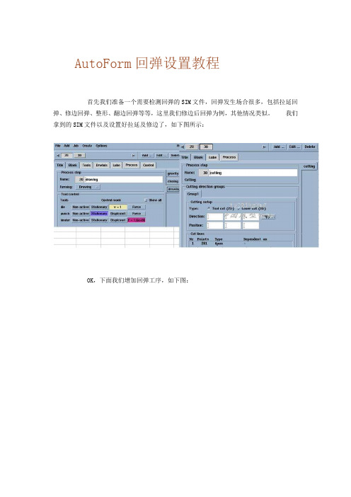 Autoform教程之五：AutoForm回弹设置教程