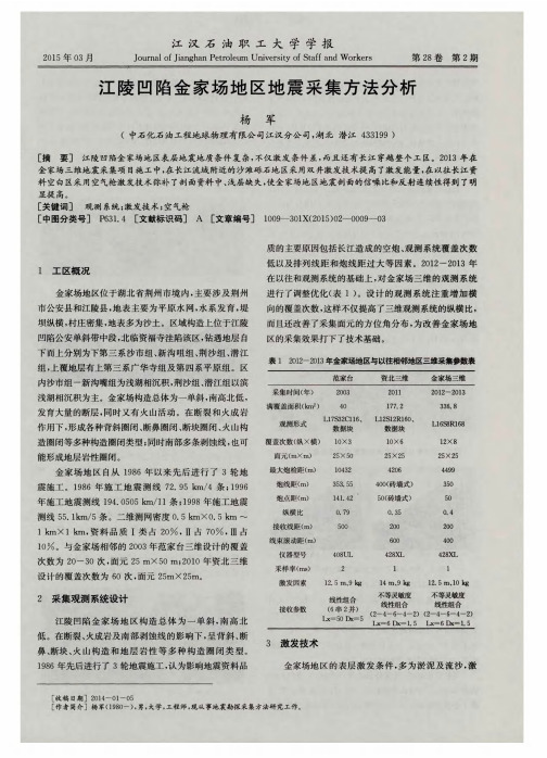 江陵凹陷金家场地区地震采集方法分析