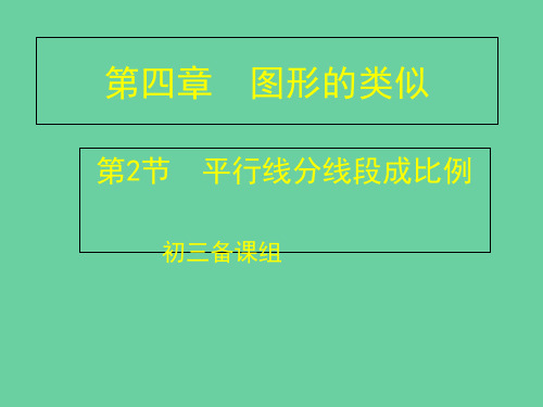 北师大版数学九年级上册平行线分线段成比例 课件 