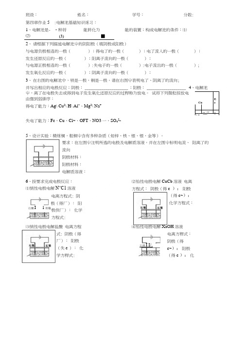 [精品]电解池基础知识练习：.doc