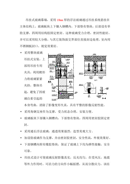 吊挂玻璃橱窗结构特点