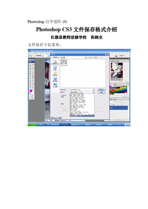 photoshop CS3文件保存格式介绍