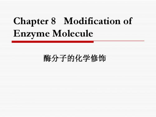 第八章 酶分子的化学修饰