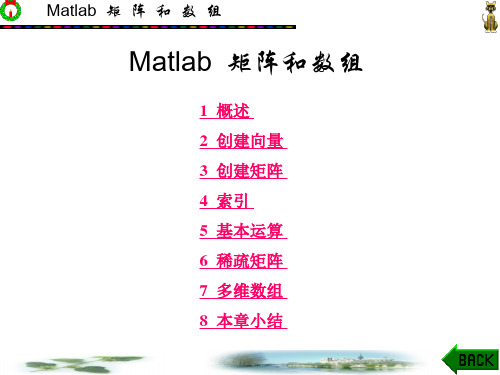 Matlab中的 矩阵和数组 