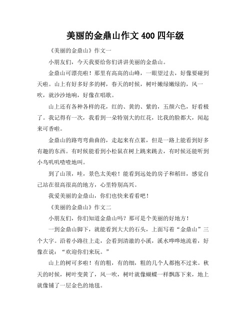 美丽的金鼎山作文400四年级