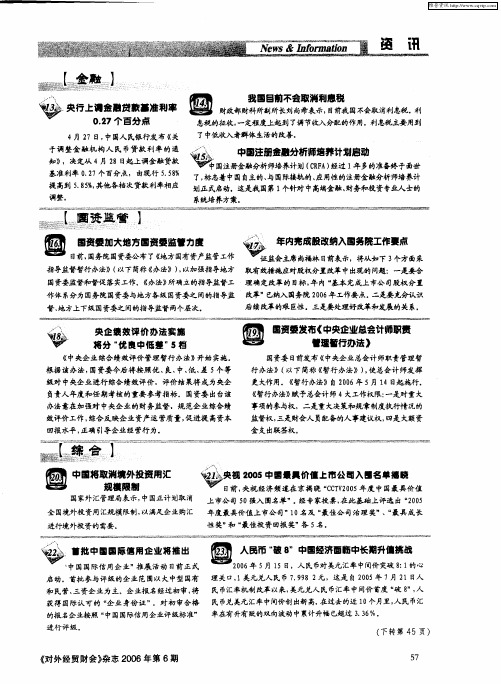 资讯：国资监管