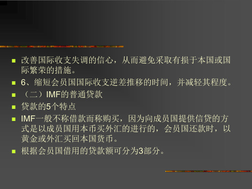 十章信贷市场一节国际金融机构的贷款