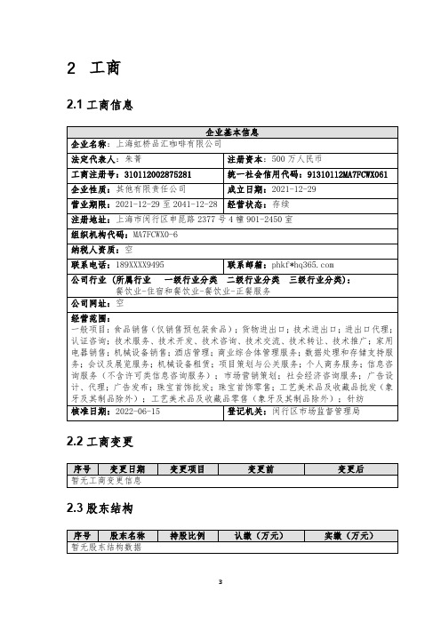 上海虹桥品汇咖啡有限公司介绍企业发展分析报告