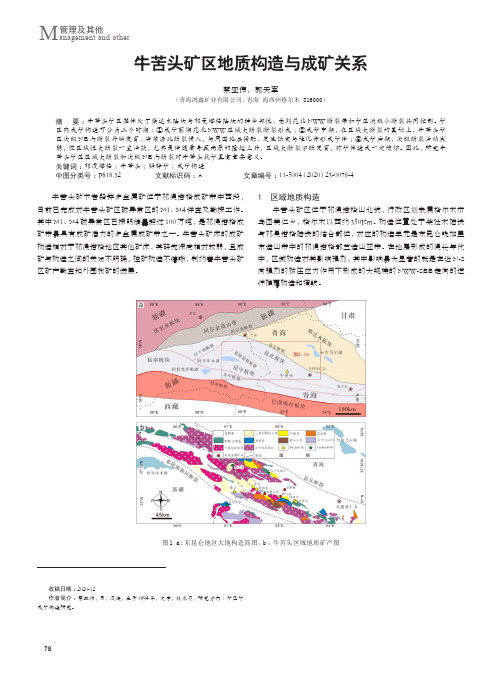 牛苦头矿区地质构造与成矿关系