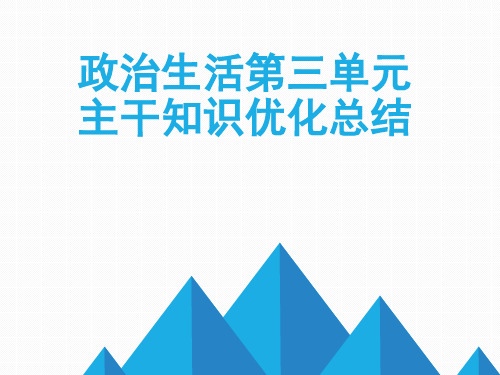 必修二政治生活第三单元发展社会主义民主政治知识体系及主体知识归纳PPT