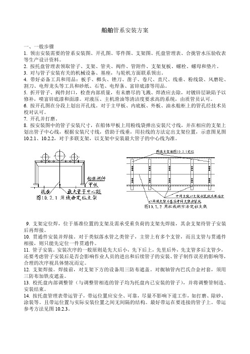 船舶管系安装方案