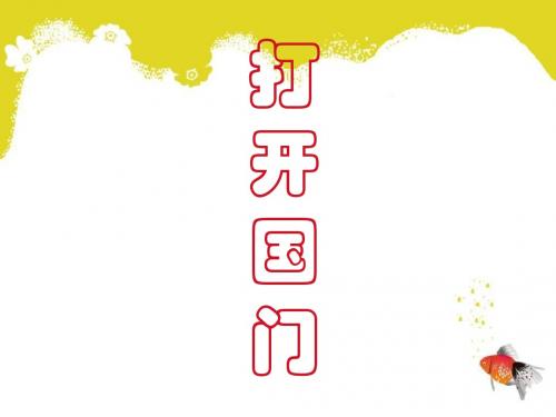 打开国门