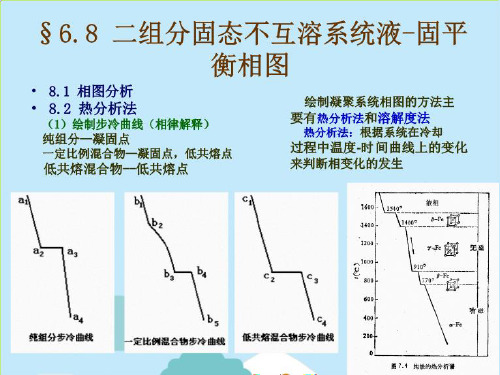 二组分固态不互溶系统液-固平衡相图(共10张PPT)