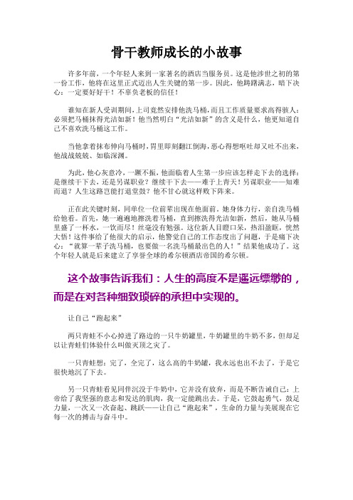 骨干教师成长小故事