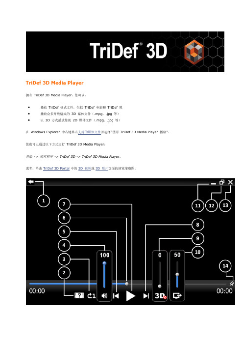 3D TriDef 用户指南