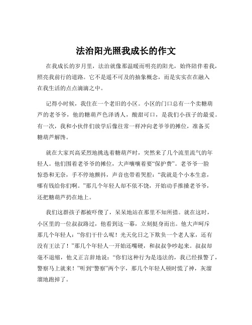 法治阳光照我成长的作文