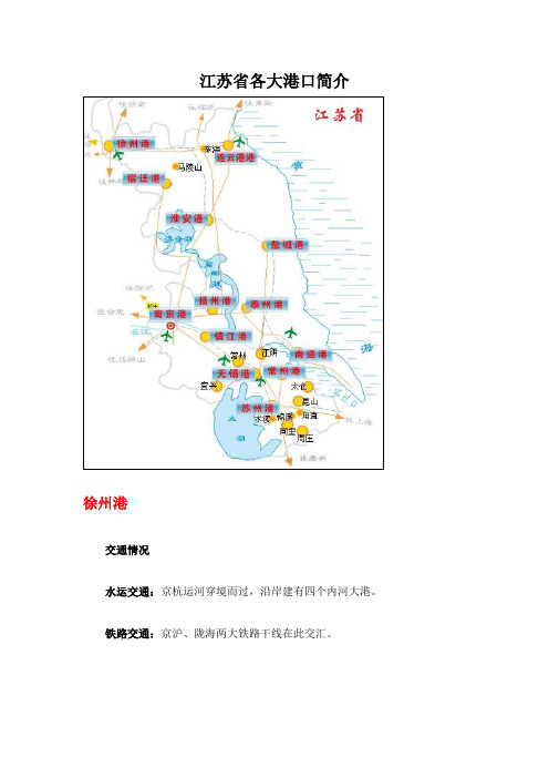 江苏省港口简介