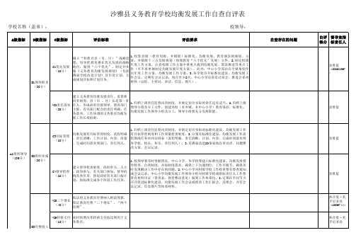 义务教育学校均衡发展评分表 (定) (2)