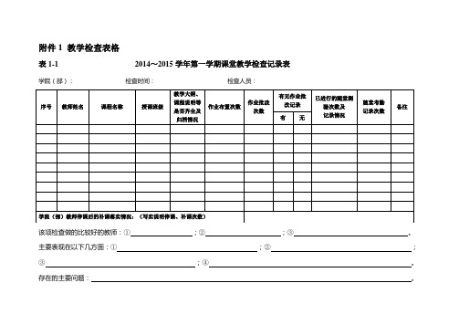 教学检查表格聊城大学教务处.doc