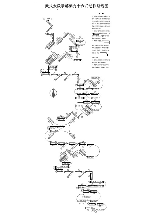 武式太极拳郝架九十六式动作路线图
