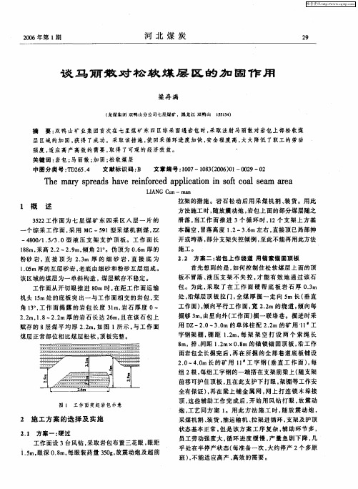 谈马丽散对松软煤层区的加固作用