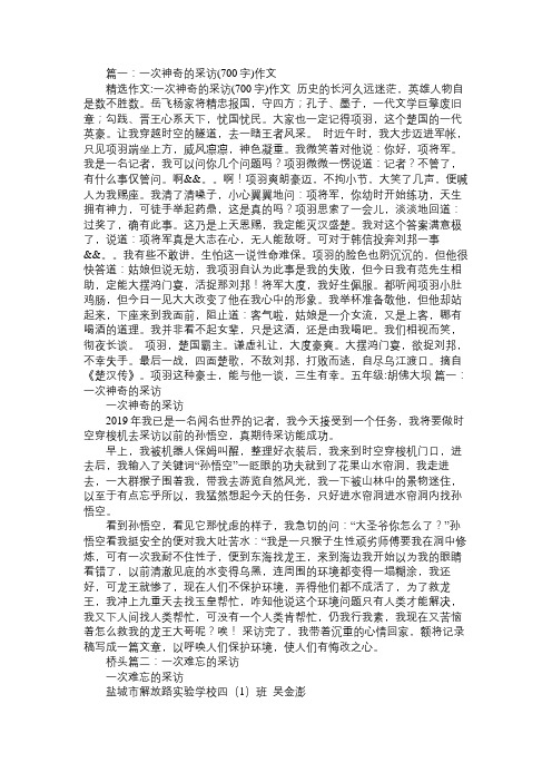 关于访谈录的作文6篇