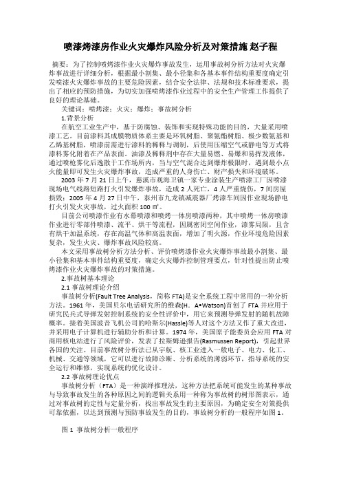 喷漆烤漆房作业火灾爆炸风险分析及对策措施 赵子程