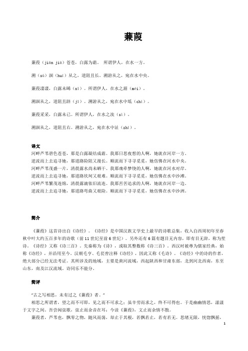 大学语文：古代诗歌鉴赏16首(精华版)