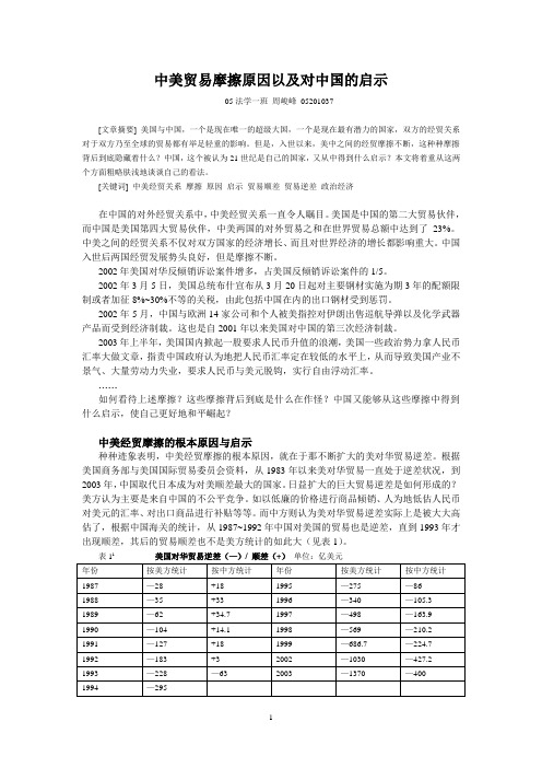 中美贸易摩擦原因以及对中国的启示