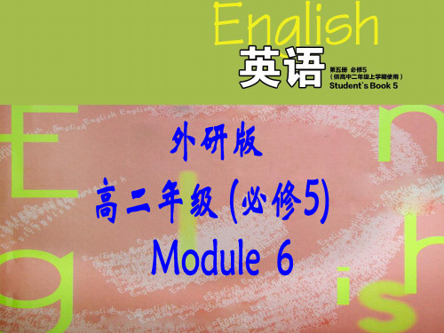 Module 6 Animals in Danger Period 6高二英语(外研版Book 5)