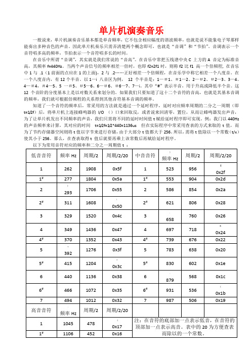 用51单片机演奏音乐