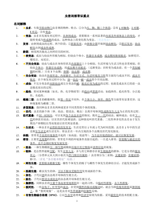 园林植物虫害部分复习资料